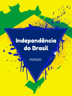 Arte Editável Independência do Brasil para Redes Sociais