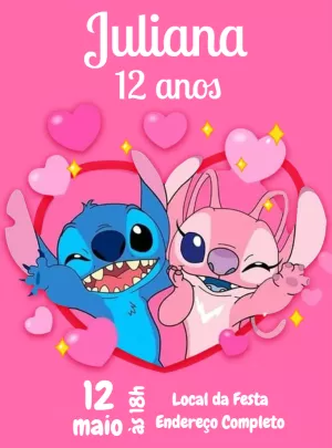 Invitación de cumpleaños Stitch – Estático – Decore Arte