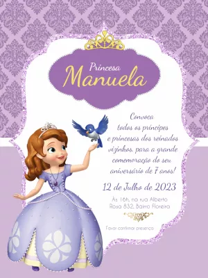 Invitación de cumpleaños Princesas – Estático – Querido Convite