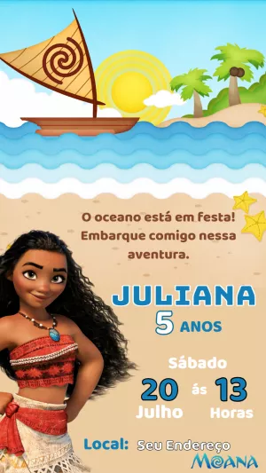 Invito di compleanno Oceania – Statico – Nailza