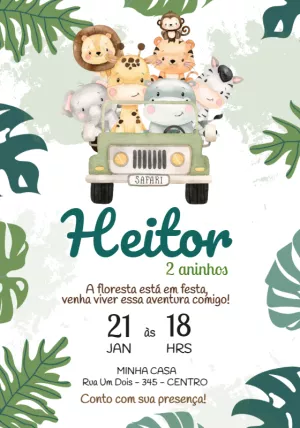 Safari Birthday Invitation – Static – Jotta