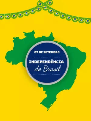 Post Independência do Brasil com Mapa para Editar Online