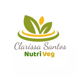 Logo Nutrição Vegana com Folhas para Editar Online