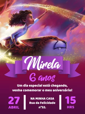 Convite de Aniversário Aventura Mágica Editável Online