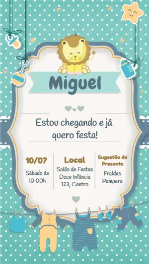 Invito baby shower – Statico – Idesign Personalizados