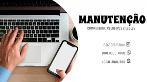 Cartão de Visita Assistência Técnica para Editar Online