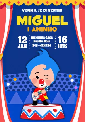 Invitation d'anniversaire Cirque – Statique – Jotta