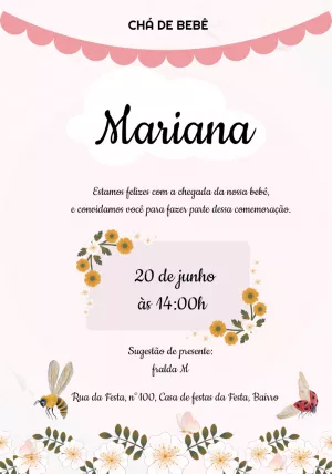 Invito baby shower – Statico – Beatriz Lopes dos Anjos