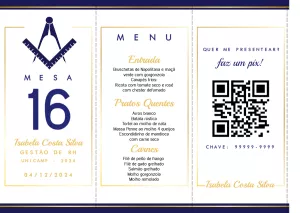 Menu de Formatura Arquitetura e Engenharia para Editar Online