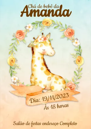 Invito baby shower – Statico – Montando a Sua Festa Oficial