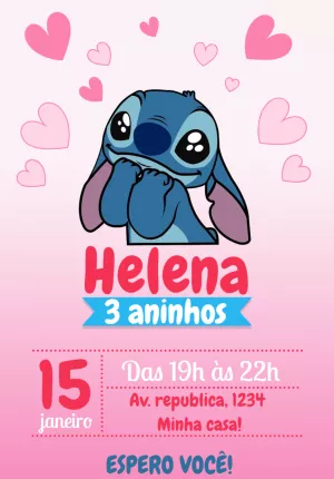 Stitch Birthday Invitation – Static – C&B artes
