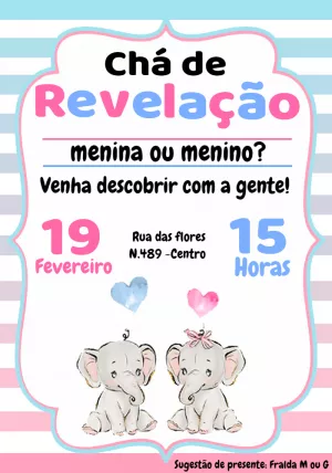 Gender Reveal Invitation – Static – Bárbara Claudino