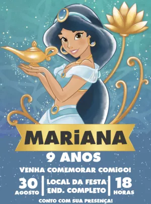 Invitación de cumpleaños Princesas – Estático – Renata Designer