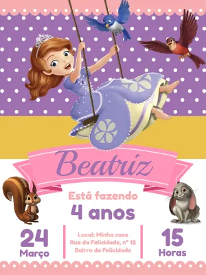 Invitación de cumpleaños Princesas – Estático – Pedro Henrique