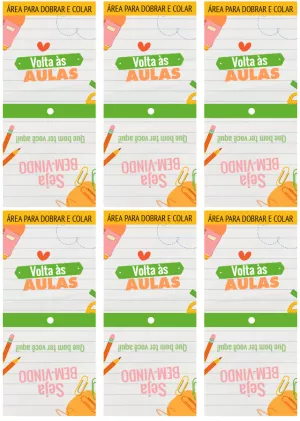 Capa de Pirulito Volta às Aulas para Editar e Imprimir