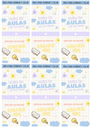 Capa para Pirulito Volta às Aulas com Tema Escolar para Editar