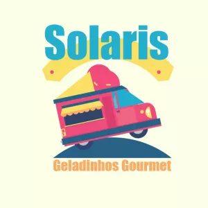 Logo Editável Food Truck de Sorvete e Geladinho para Criar