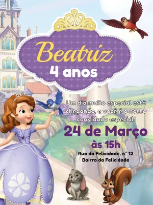 Invitación de cumpleaños Princesas – Estático – Pedro Henrique
