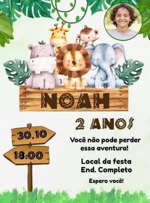 Safari Birthday Invitation – Static – Decore Arte