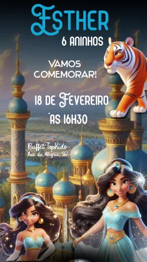 Invitación de cumpleaños Princesas – Estático – Felicity Artes