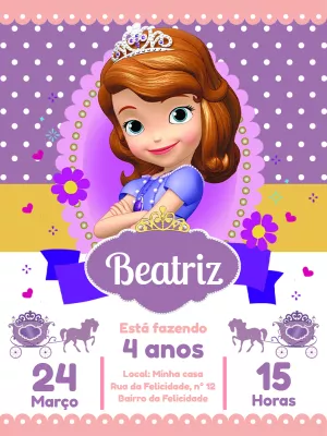 Invitación de cumpleaños Princesas – Estático – Pedro Henrique