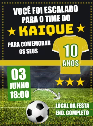 Soccer Birthday Invitation – Static – Decore Arte