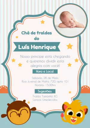 Invito baby shower – Statico – Fernanda de Oliveira Spadoni