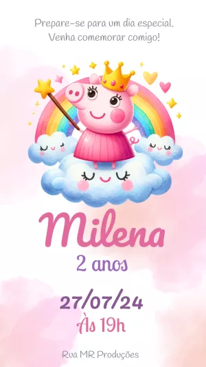 Invitación de cumpleaños Princesas – Estático – MR Produções