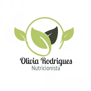 Logo Editável para Nutricionista com Folhas Verdes