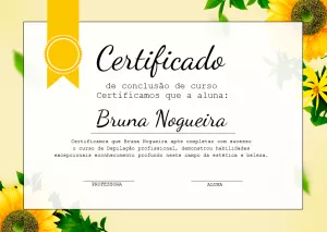 Modelo de Certificado Girassol Elegante para Editar Online