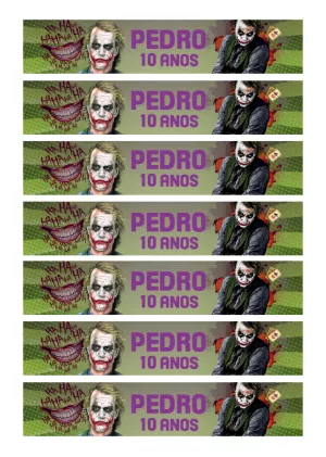 Rótulo de Aniversário Coringa para Garrafa para Editar Online