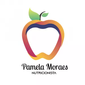 Logo Nutricionista Maçã Colorida para Editar Online