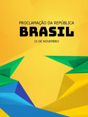 Arte Proclamação da República com Design Geométrico para Editar
