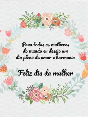 Post Dia da Mulher Floral com Mensagem para Editar Online