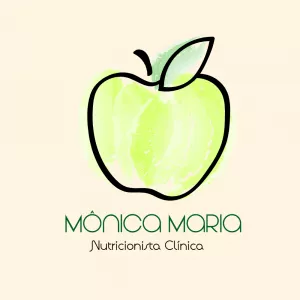 Logo Nutricionista com Maçã Aquarela para Editar Online