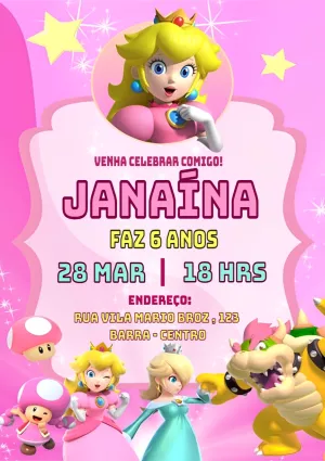 Invitación de cumpleaños Princesas – Estático – PrestigioMkt