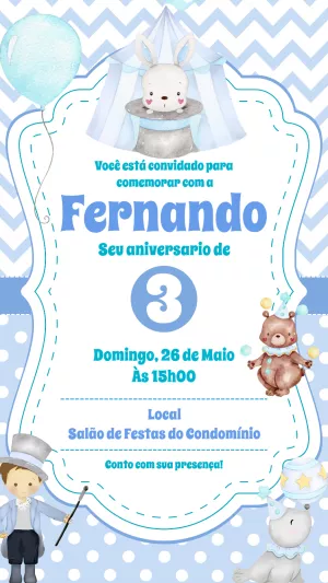 Circus Birthday Invitation – Static – Gisele