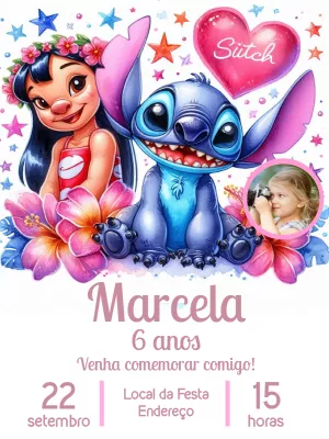 Stitch Birthday Invitation – Static – Pedro Henrique