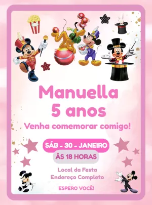 Mickey Mouse Birthday Invitation – Static – Decore Arte