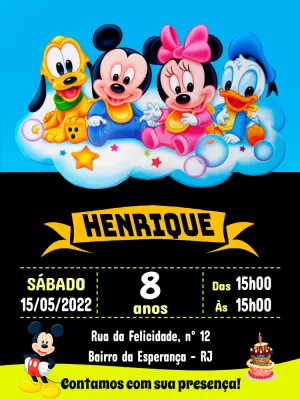 Mickey Mouse Birthday Invitation – Static – Pedro Henrique