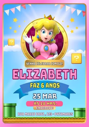 Invitación de cumpleaños Princesas – Estático – PrestigioMkt