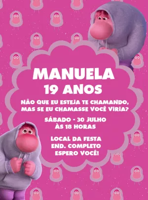 Convite Aniversário Divertida Mente 2 Vergonha para Editar Online
