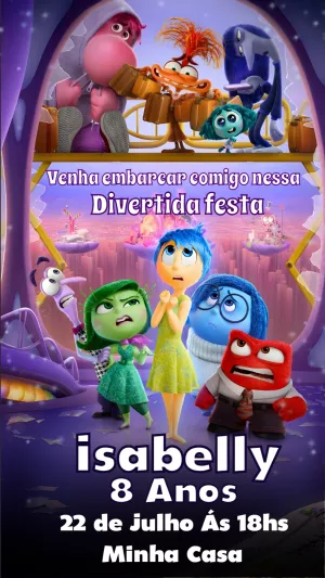 Convite de Aniversário Divertidamente para Editar Online