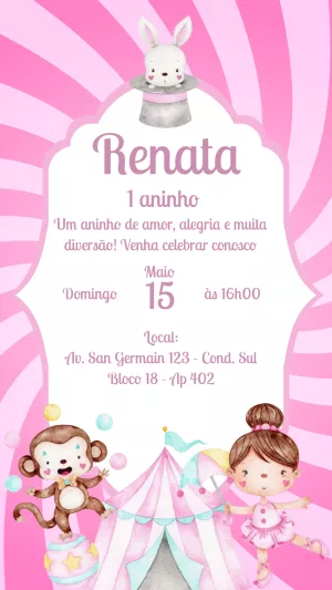Circus Birthday Invitation – Static – Gisele