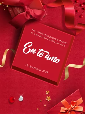 Post Romântico Dia dos Namorados para Editar Online