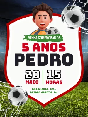 Soccer Birthday Invitation – Static – Myanne Figueiredo