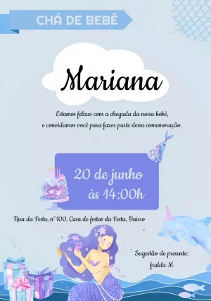 Invito baby shower – Statico – Beatriz Lopes dos Anjos