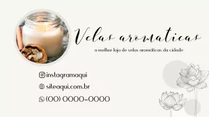 Cartão de Visita Velas Aromáticas para Editar Online
