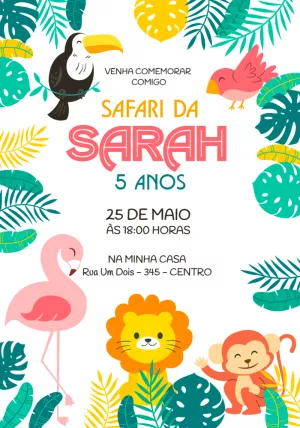 Safari Birthday Invitation – Static – Jotta