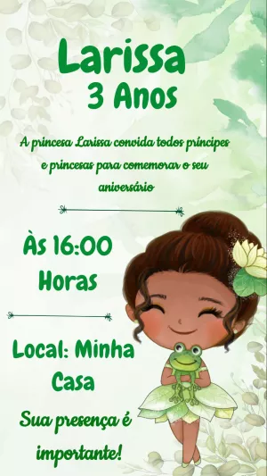 Invitación de cumpleaños Princesas – Estático – Josy